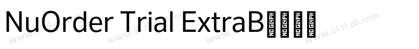 NuOrder Trial ExtraB字体转换